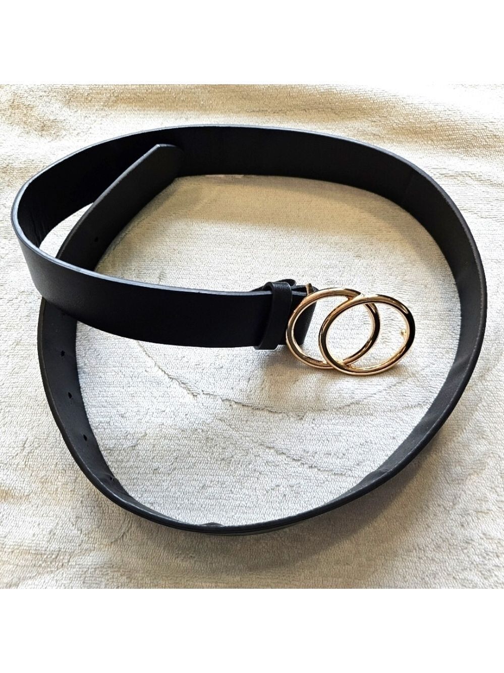 *4 for $25* Ladies Black belt With Goldtone Buckle